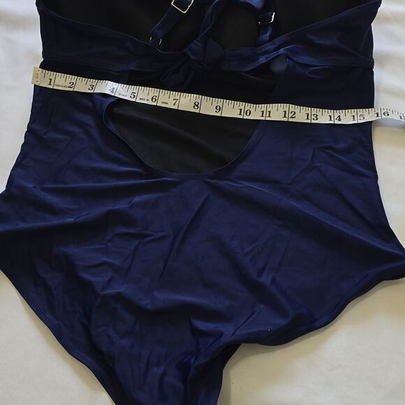 LE BESSI Navy and Pink Floral One Piece Swimsuit Sizr 50(See Meassurments) - Picture 10 of 10